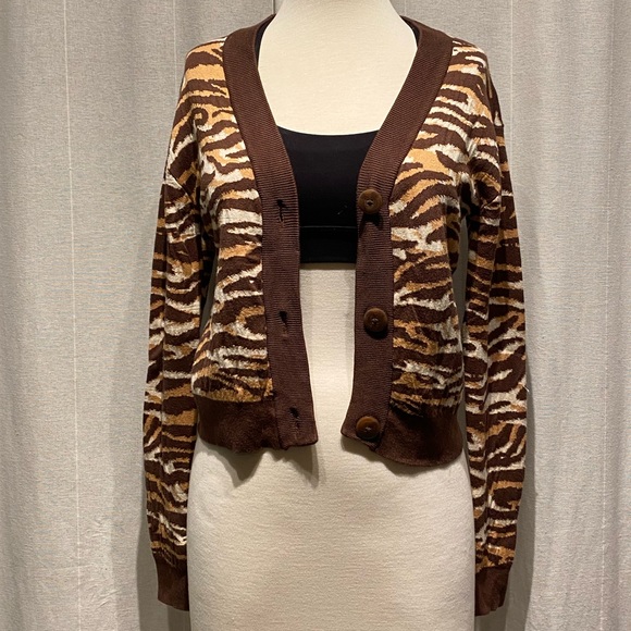 David Buffalo leopard print cardigan - Picture 4 of 4